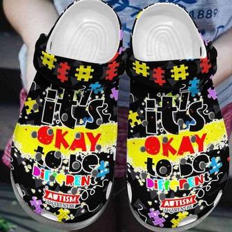 Autism Awareness Day Its Ok To Be Different Puzzle Pieces Crocband Clog Shoes - Monsterry UK