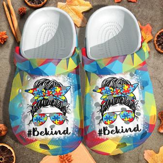 Autism Mom Be Kind Love Shoes - Autism Awareness Shoes Croc Clogs Gifts For Mother Day - Monsterry UK
