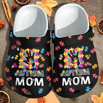 Autism Mom Hand Clogs - Autism Awareness Shoes Birthday Thanksgiving Gifts - Monsterry UK