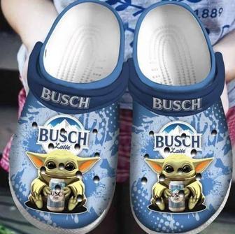 Baby Yoda Hug Busch Latte Beer Crocband Clog Shoes | Favorety UK