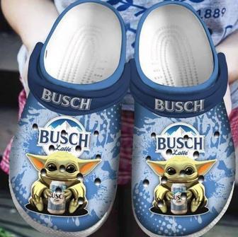 Baby Yoda Hug Busch Latte Clog Shoes | Favorety