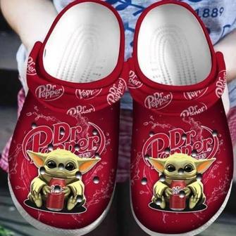 Baby Yoda Hug Dr Pepper Clog Shoes | Favorety