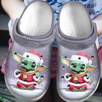 Baby Yoda In Santa Claus Suit Crocband Clog Shoes For Men Women | Favorety AU