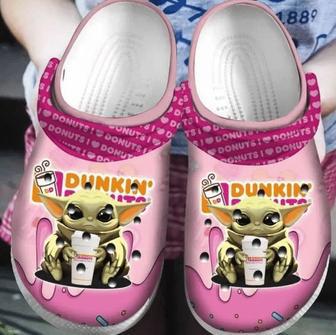 Baby Yoda Loves Dnkin Donuts Clog Shoes | Favorety CA