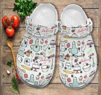 Baking Grandma Cooking Chef Shoes Gift Mom Mother Day - Kitchen Pancake Shoes Croc Clogs - Monsterry DE