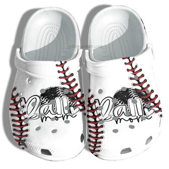 Ball Mom 3D Baseball Line Croc Shoes Gift Mother- Cool Baseball Line Shoes Gift Grandma - Monsterry UK