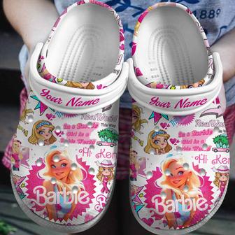 Barbie Cartoon Crocs Crocband Clogs Shoes Custom Name For Men Women And Kids - Monsterry UK