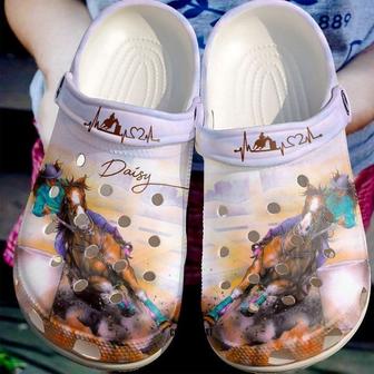 Barrel Racing Personalized Lover Classic Clogs Shoes - Monsterry