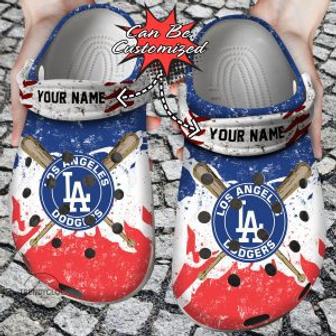 Baseball Dodgers Personalized Watercolor New Clog Shoes | Favorety