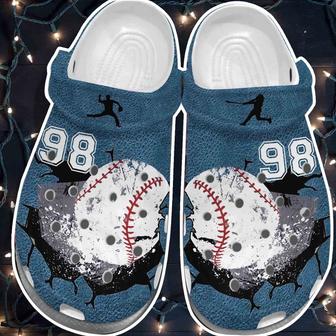 Baseball Falls Against The Wall Shoes Clogs For Batter Custom Shoe Gift For Fan Baseball - Monsterry DE