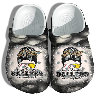 Baseball Mom Of Both Shoes For Mother Day - Baseball Mom Busy Raising Ballers Shoes Clog Clogs - Monsterry