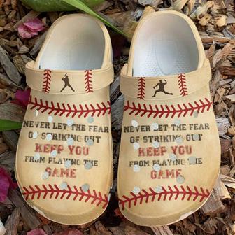 Baseball Motivation Shoes Clogs Gift For Son Fathers Day- Baseball Vintage Croc Shoes Gift Father Grandpa - Monsterry AU