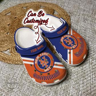 Baseball Ny Mets Personalized Baseball Logo Team Clog Shoes | Favorety CA