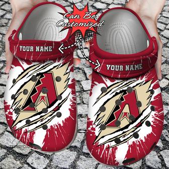 Baseball Personalized Adiamondbacks Ripped Claw Clog Shoes - Monsterry