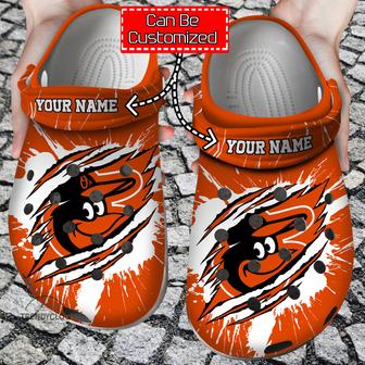 Baseball Personalized Borioles Ripped Claw Clog Shoes - Monsterry