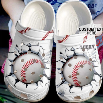 Baseball Personalized Crack Classic Clogs Shoes - Monsterry