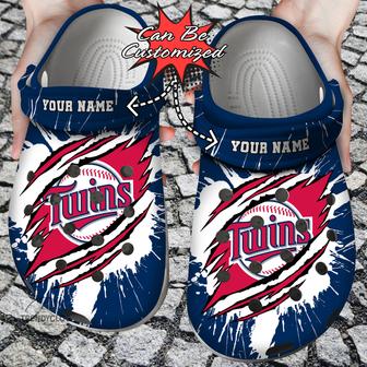 Baseball Personalized Mtwins Ripped Claw Clog Shoes - Monsterry