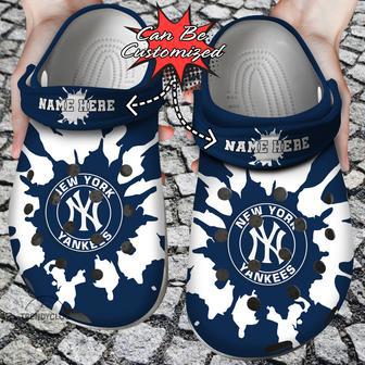 Baseball Personalized Ny Yankees Color Splash Clog Shoes | Favorety DE