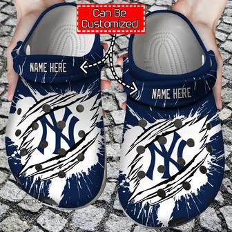 Baseball Personalized Ny Yankees Ripped Claw Clog Shoes | Favorety UK