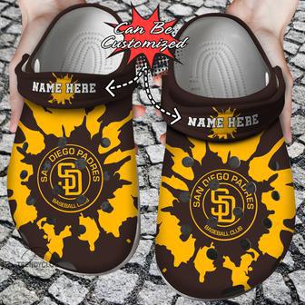 Baseball Personalized Padres Color Splash Clog Shoes | Favorety DE