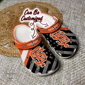 Baseball Personalized Sf Giants American Flag Clog Shoes | Favorety UK