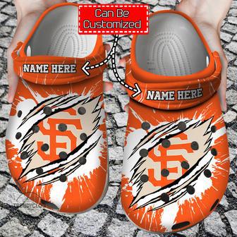 Baseball Personalized Sf Giants Ripped Claw Clog Shoes | Favorety CA