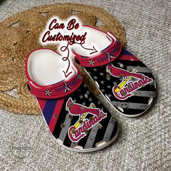 Baseball Personalized St Cardinals American Flag Clog Shoes | Favorety CA