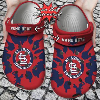 Baseball Personalized Stl Cardinals Color Splash Clog Shoes | Favorety UK