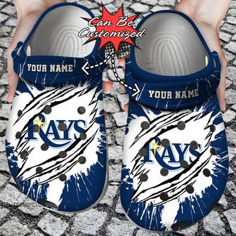 Baseball Personalized Tb Rays Ripped Claw Clog Shoes - Monsterry