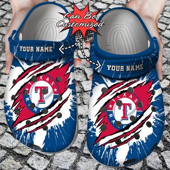 Baseball Personalized Trangers Ripped Claw Clog Shoes - Monsterry