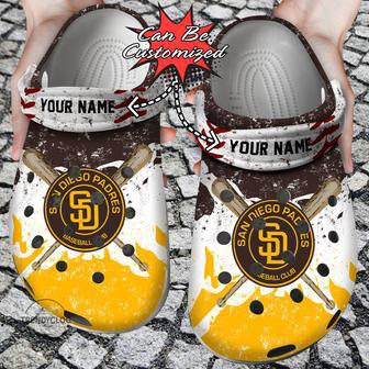 Baseball Sd Padres Personalized Watercolor New Clog Shoes | Favorety DE