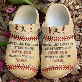 Baseball Striking Out Classic Clogs Shoes - Monsterry