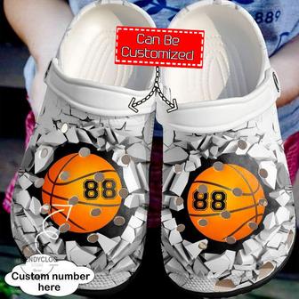 Basketball Basketball Personalized Broken Wall Clog Shoes - Monsterry
