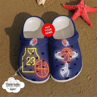 Basketball Basketball Personalized Neon Clog Shoes - Monsterry CA