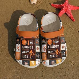 Basketball Christ Strengthens Me Classic Clogs Shoes - Monsterry UK