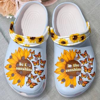 Be The Sunshine With Sunflower Clogs Shoes Gift For Birthday Christmas Thanksgiving - Monsterry DE