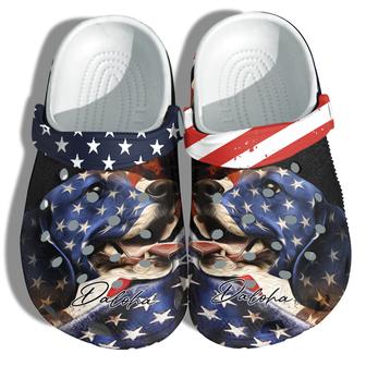 Beagle Dog Patriotic Lover Personalized Name 4Th Of July Shoes Gift - Loyal Dogs America Flag Shoes Birthday Gift - Monsterry CA