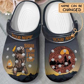 Bear Camping I Hate People Personalized Shoes Clogs Gifts For Men Women - Monsterry UK