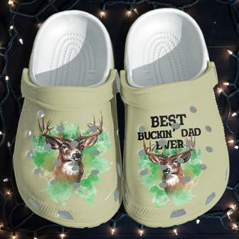 Best Buckin Dad Ever Deer Hunting Shoes - Camping Deer Hunter Shoes Gifts For Grandpa Fathers Day 2022 - Monsterry