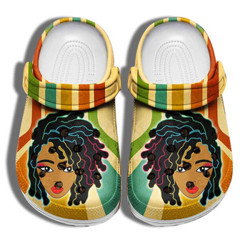 Black Girl Hair Juneteenth Africa Culture Black Women Clogband Clog Shoes - Monsterry
