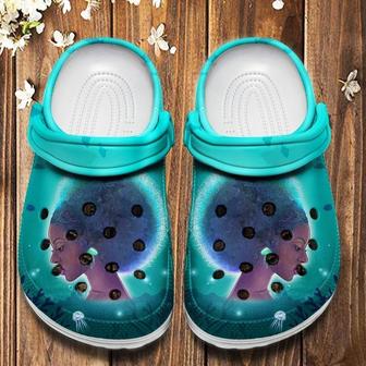 Black Girl Sea Shoes - Afro Puffs Beach Clog Birthday Gift For Women Girl - Monsterry