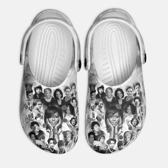 Black History Month Black Woman Heroes Classic Clogs Shoes - Monsterry UK