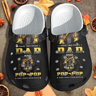 Black Lion Father Black King Dad Honor Papa Crocband Clogs - Monsterry