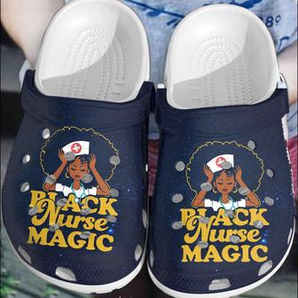 Black Nurse Magic Black Pride Crocband Clog Shoes For Men Women - Monsterry