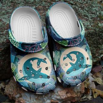Blue Whale Graphic Clog Shoes Birthday Gifts For Boy Girl Daughter Son - Monsterry UK