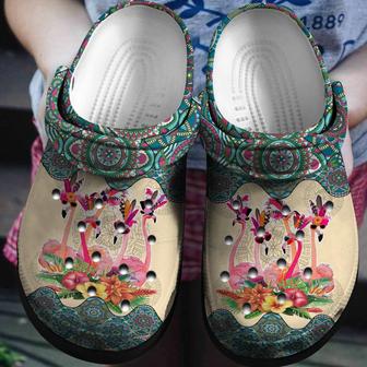 Boho Flamingo Summer Shoes Clogs - Flamingo Pool Party Beach Team Outfit Shoes - Monsterry UK