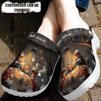 Book Girl Bear Chibi Cute Shoes Gifts Birthday Mother Day - Book Worm Shoes Croc Clogs Customize Name - Monsterry DE