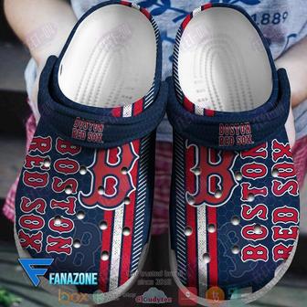 Boston Red Sox Mlb Logo Blue Red Mlb Sport Crocs Clogs Crocband Shoes | Favorety