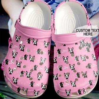 Boston Terrier Personalized Pattern Classic Clogs Shoes - Monsterry UK