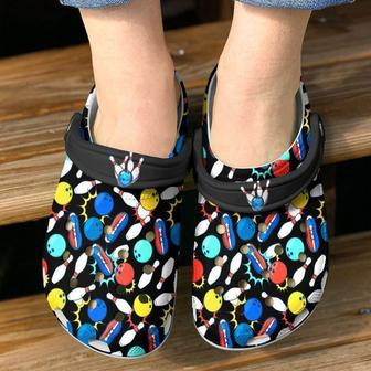Bowling Pattern Classic Clogs Shoes - Monsterry CA